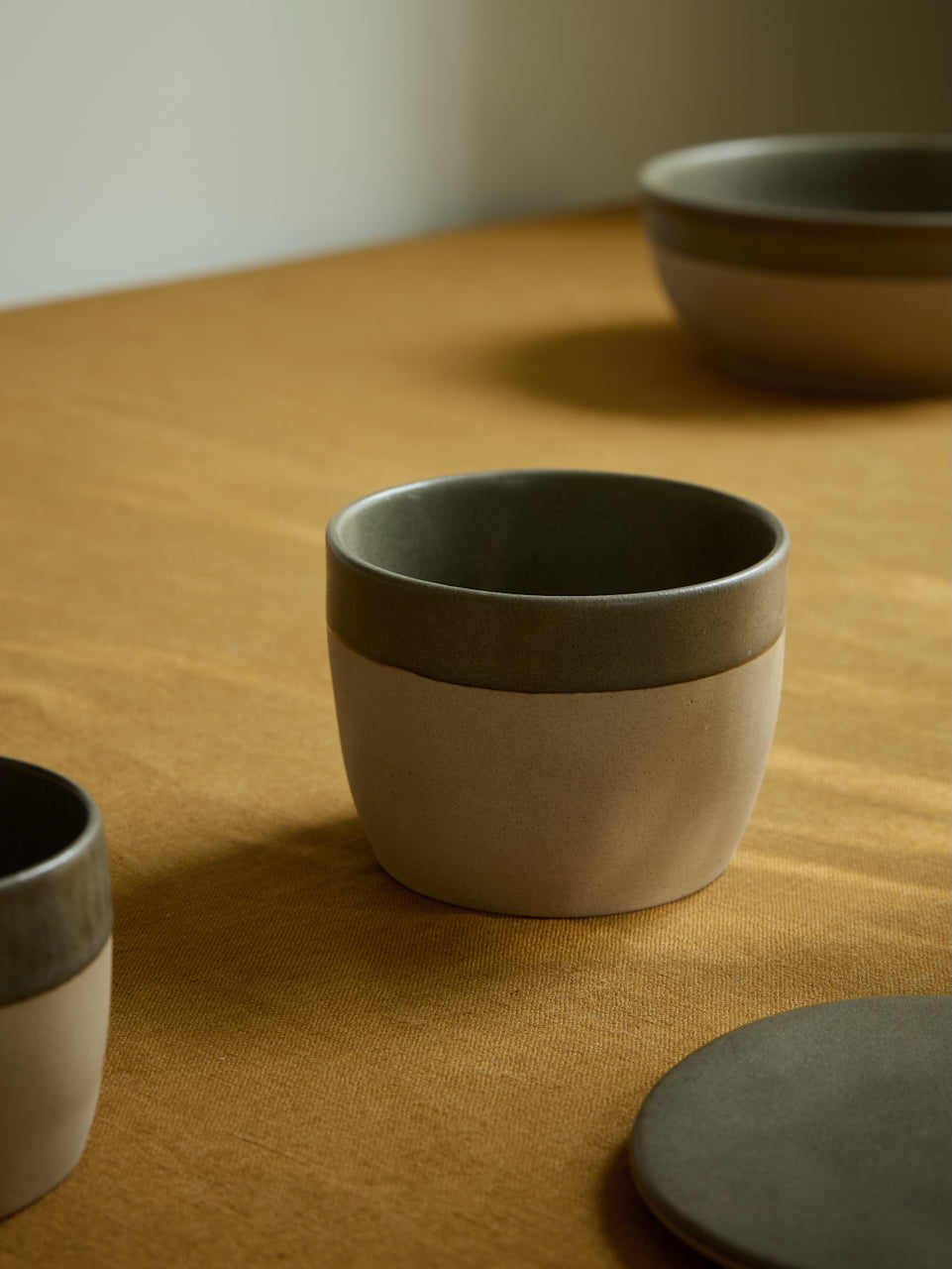 Arenito Olive Stoneware Latte Cup