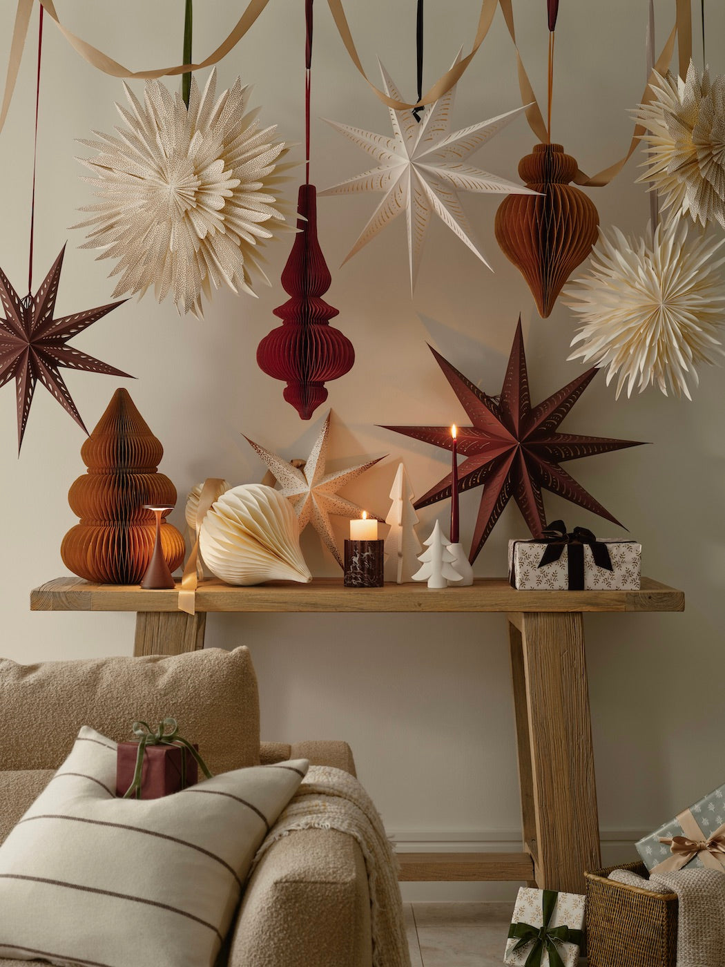 Burgundy Decorative Paper Star