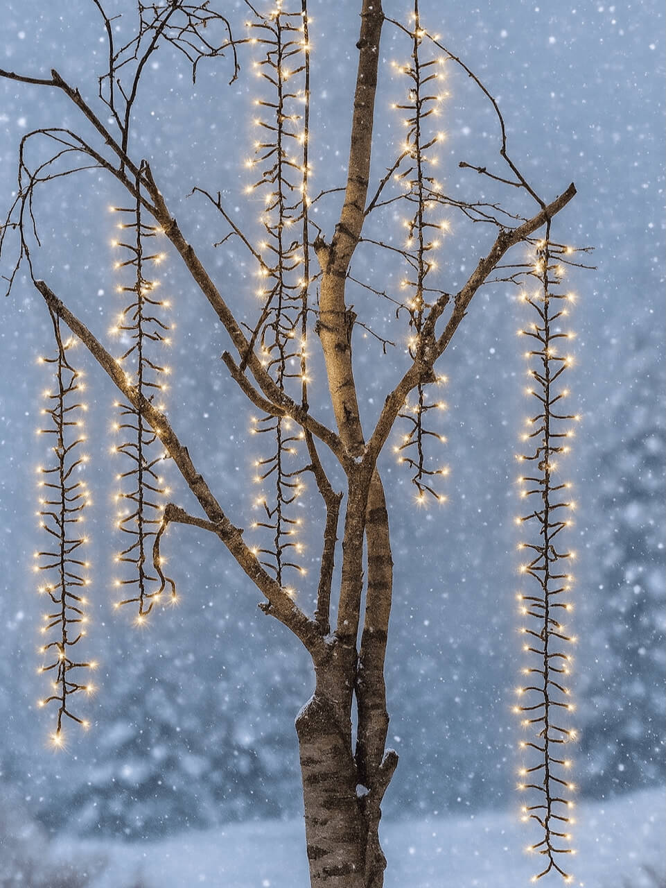 2m LED Tree Cascade Cluster Lights Outdoor
