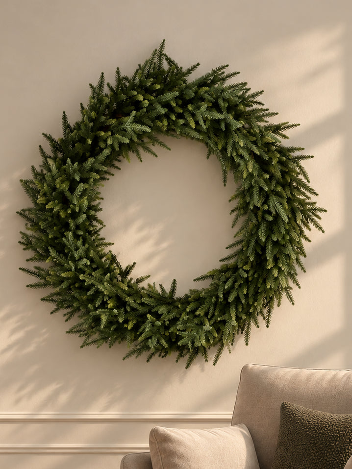 1m Large Faux Fir Wreath