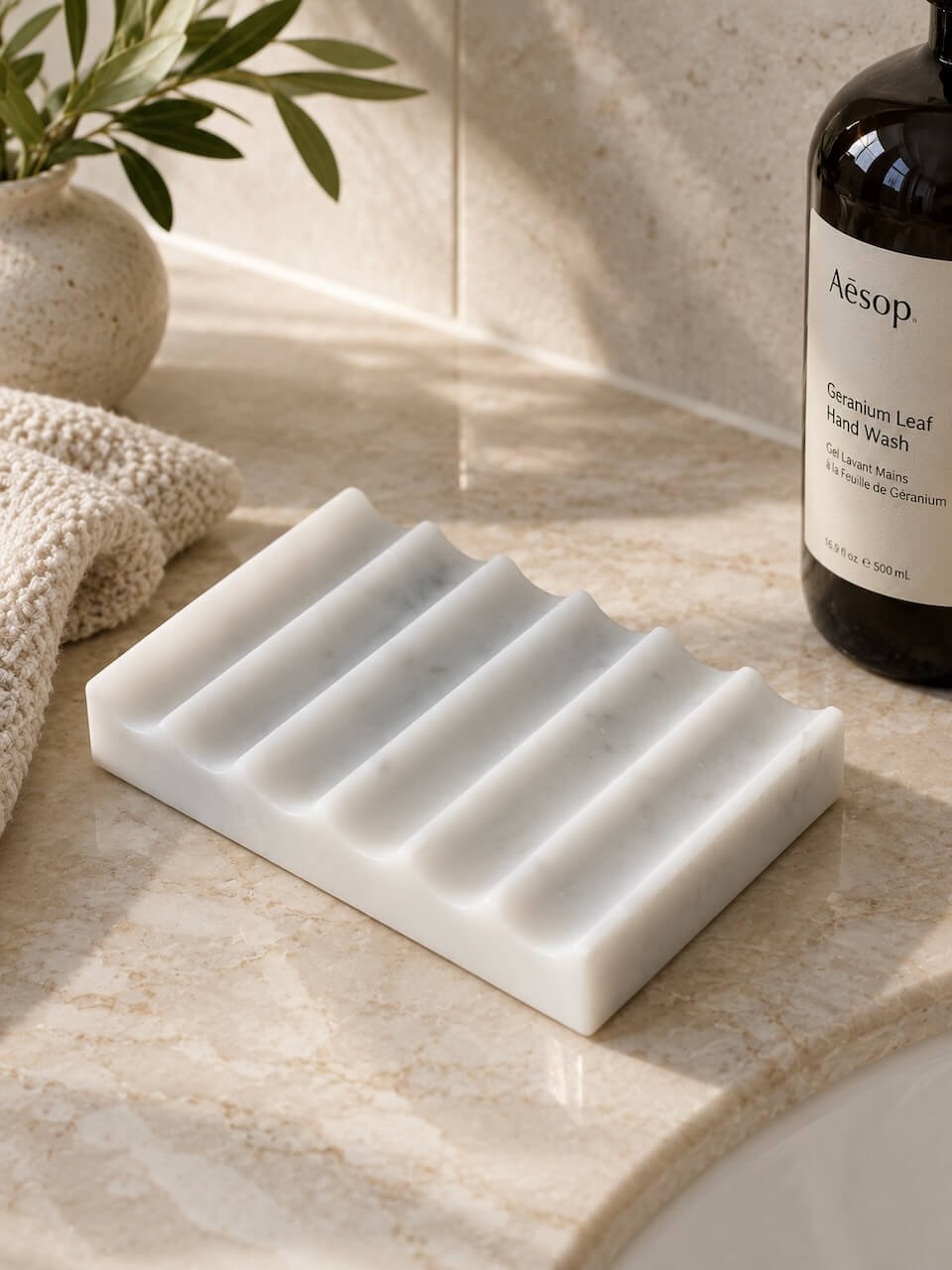 Carrara Marble Soap Dish