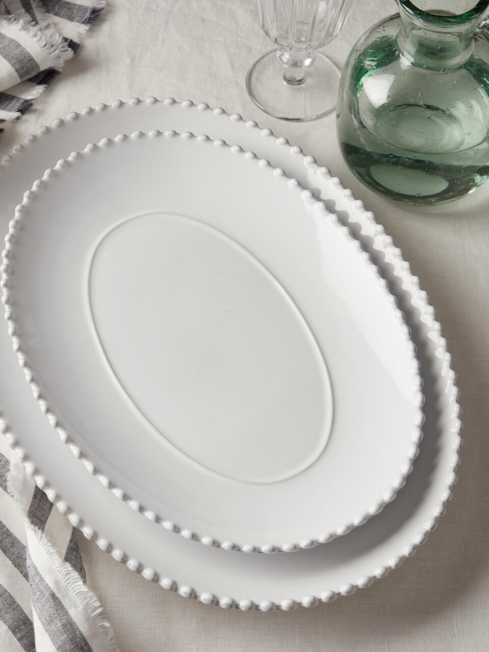 Pearl Stoneware Oval Platter