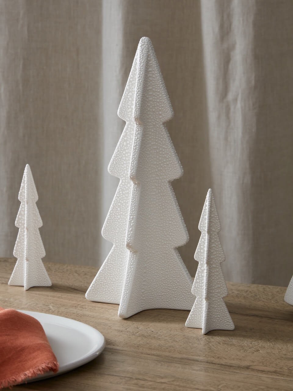 Textured Modern Ceramic Tree Ornament