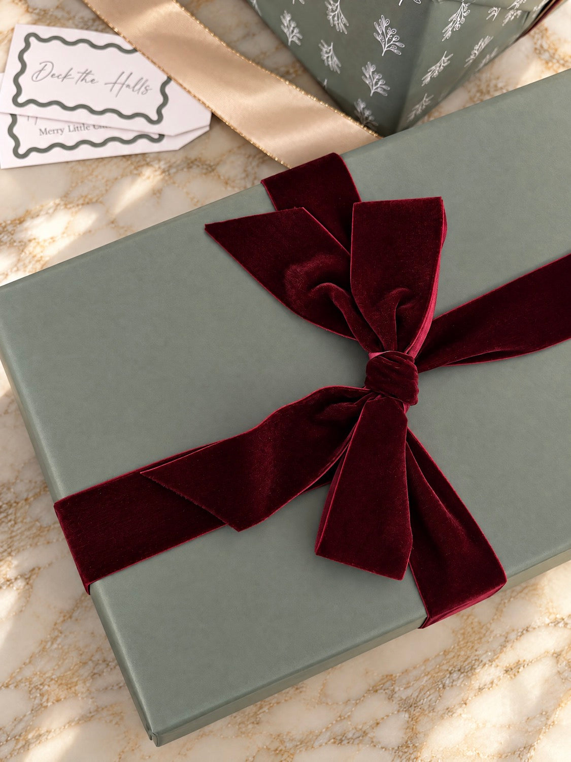 10m Burgundy Velvet Ribbon