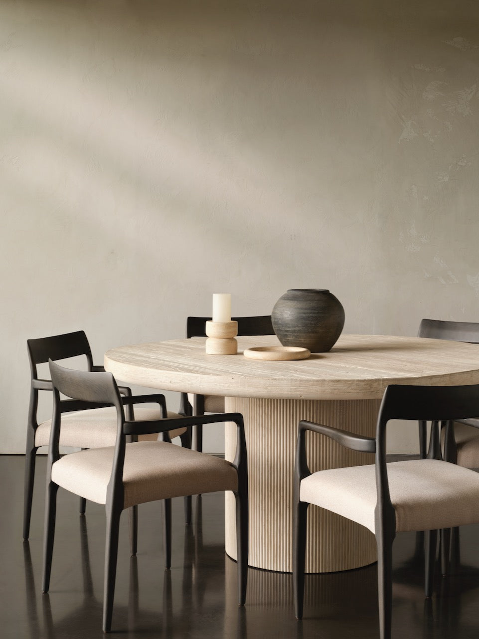 Layered Lounge furniture arranged with natural materials and quiet space
