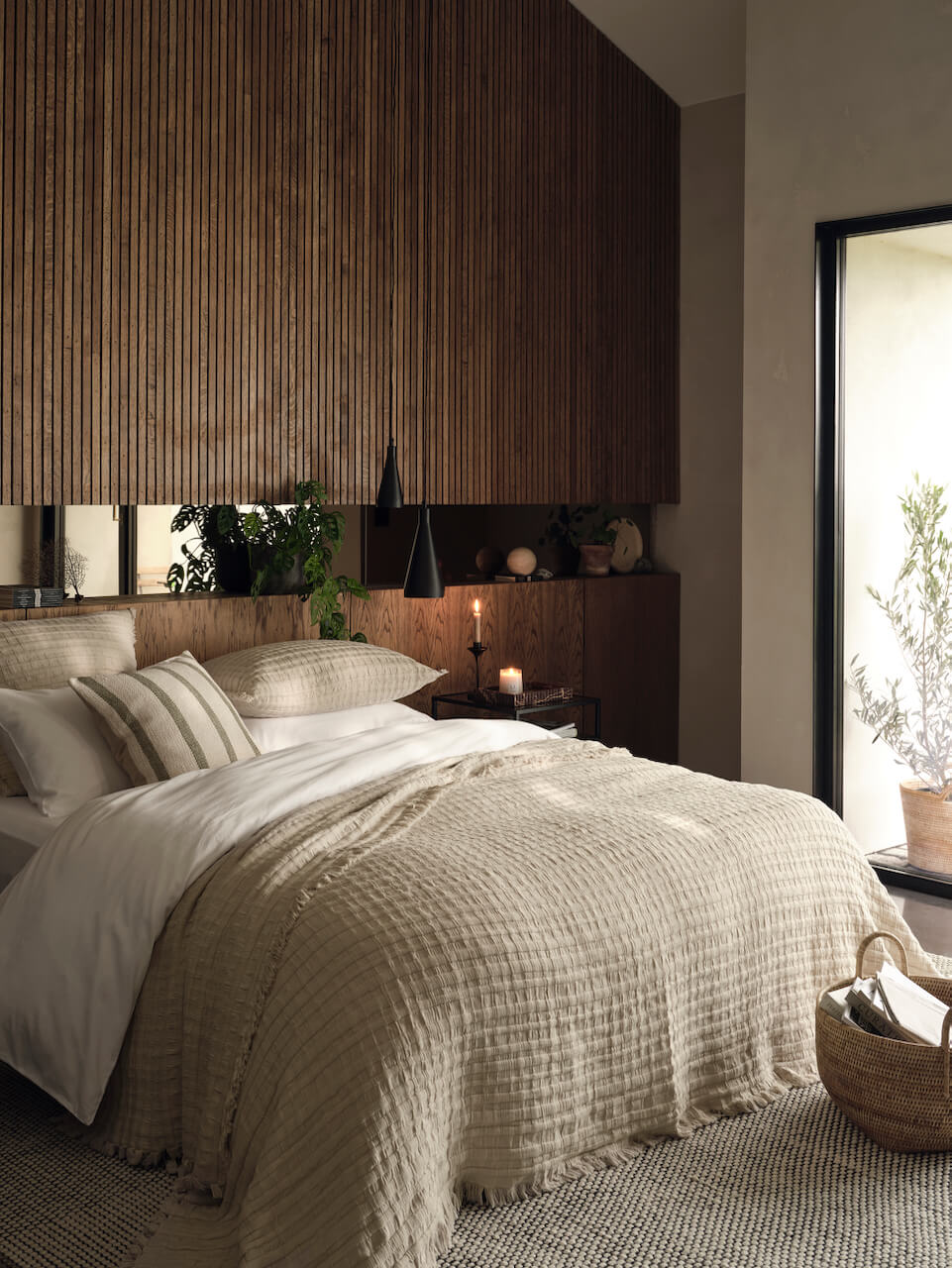 Portuguese cotton bedding creating a soft and restful bedroom