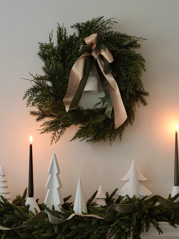 Faux Winter Mixed Fir Wreath - 65cm
