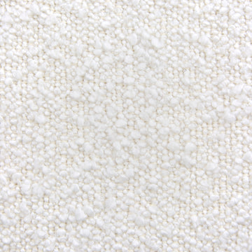 Close-up texture image of a beige boucle fabric sample.