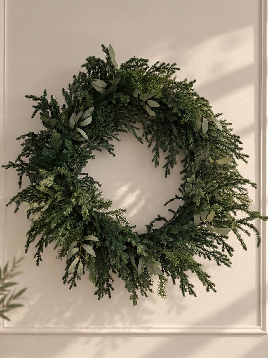 Faux Rustic Wreath - 80cm