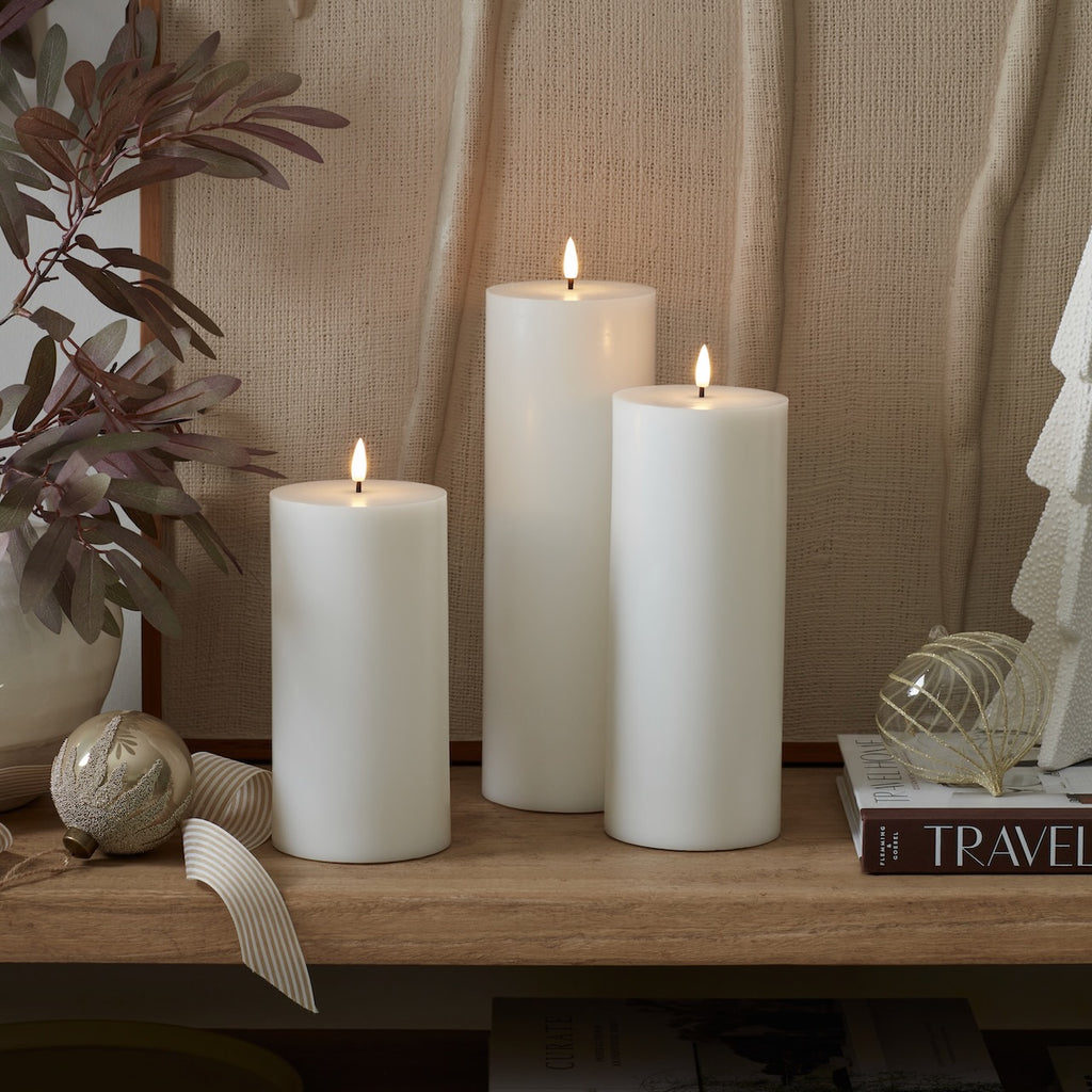 Grand LED Pillar Candle – Layered Lounge