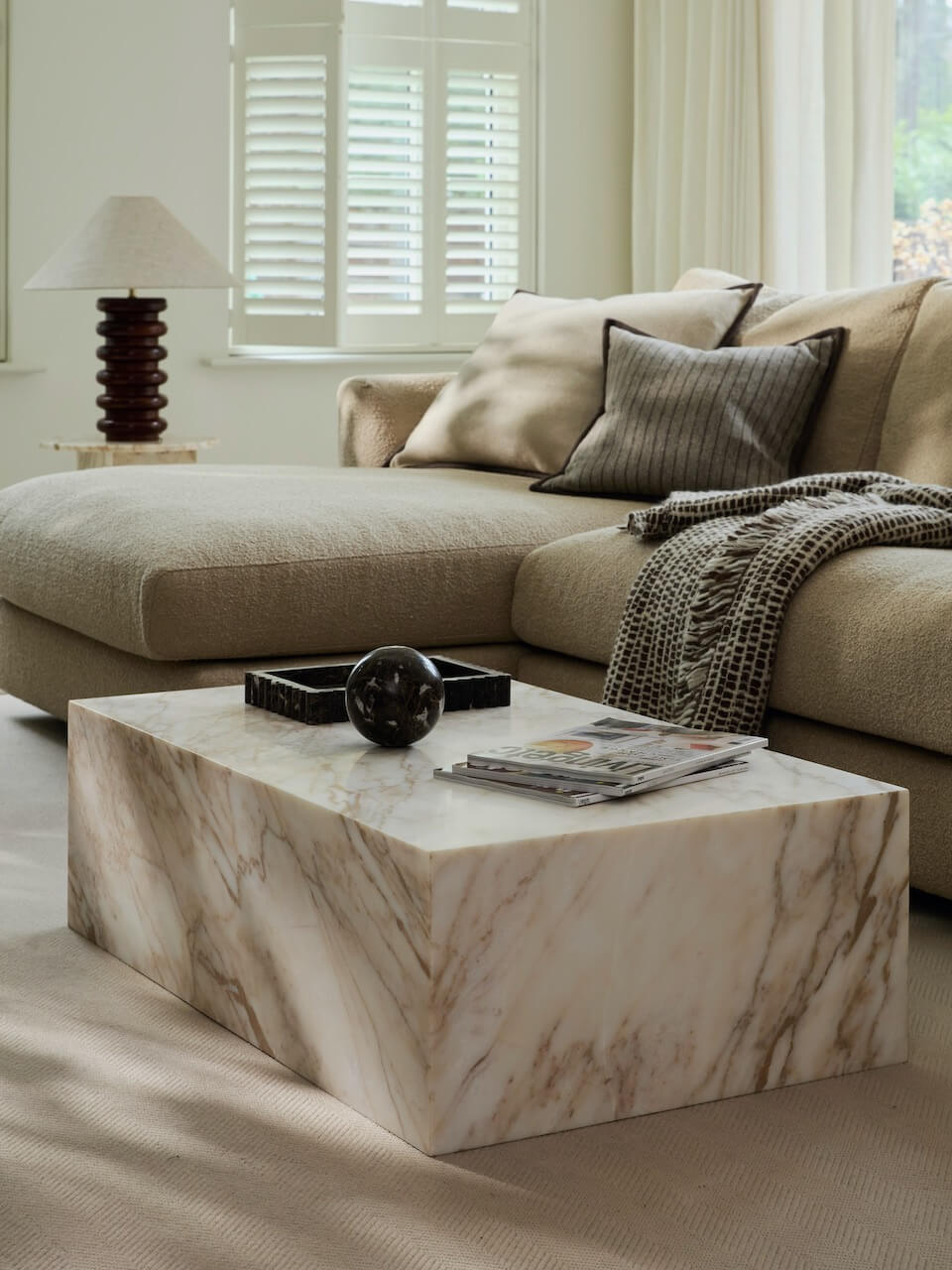 Marlborough Calacatta Gold Marble Coffee Table