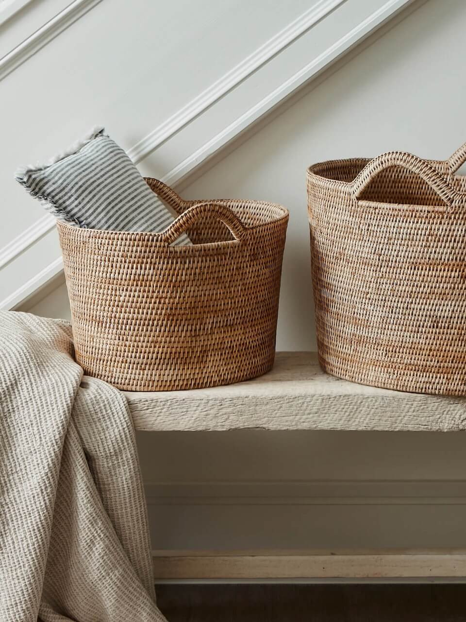 Nairn Rattan Bucket Basket - Natural