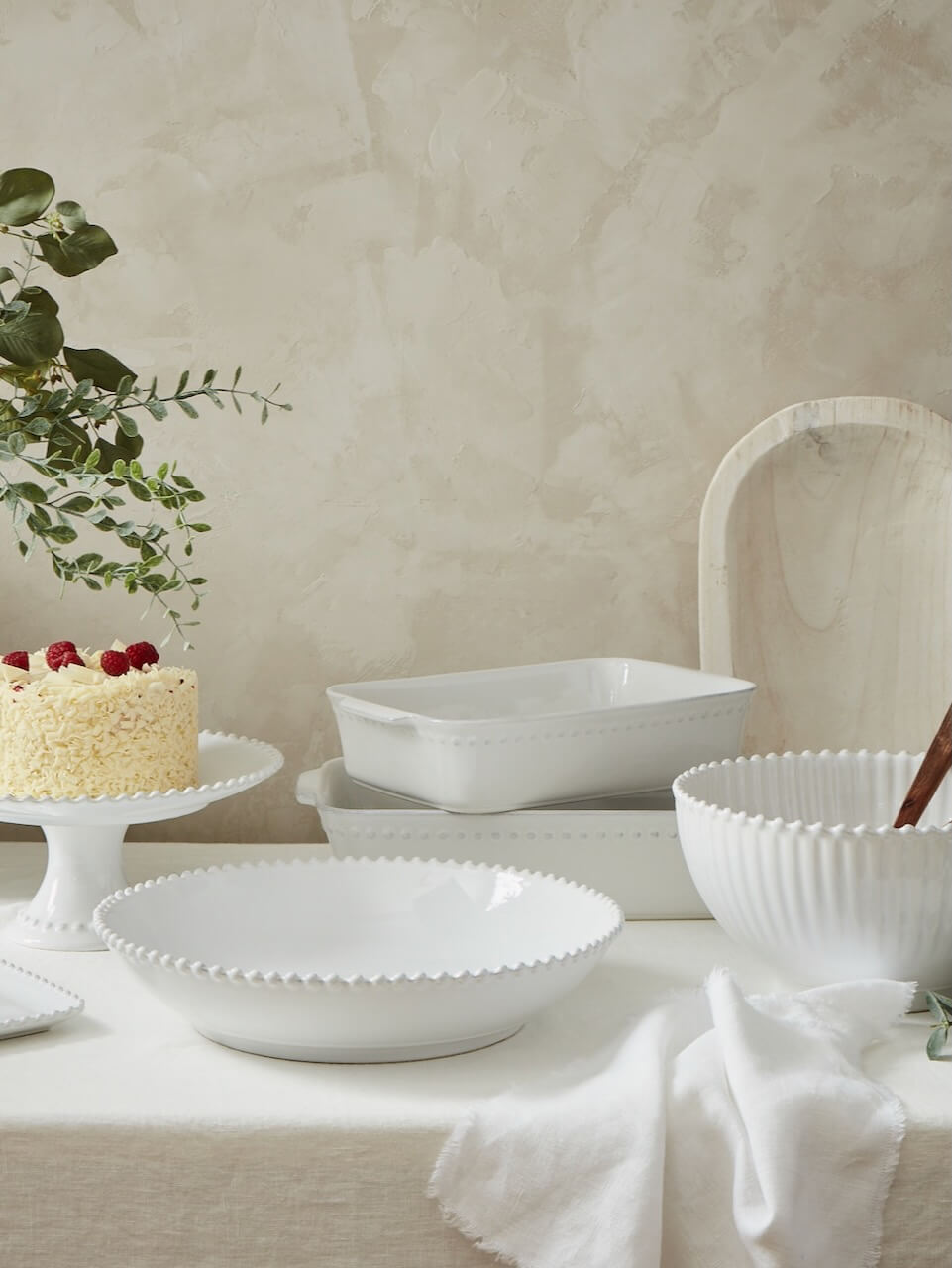 Pearl Stoneware Pasta Serving Bowl