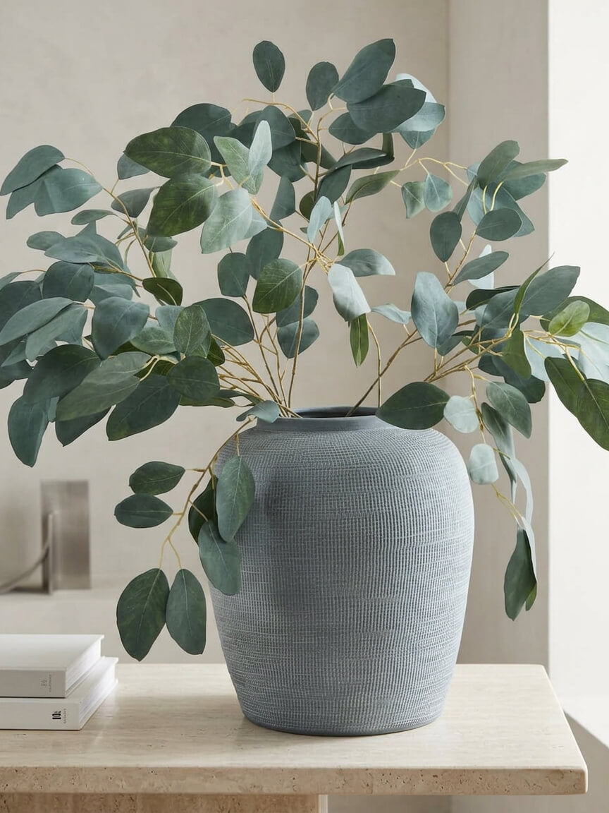 Faux Silver Dollar Eucalyptus Spray