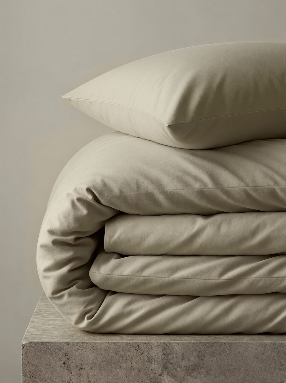 Porto Relaxed Cotton Bedding Bundle - Putty