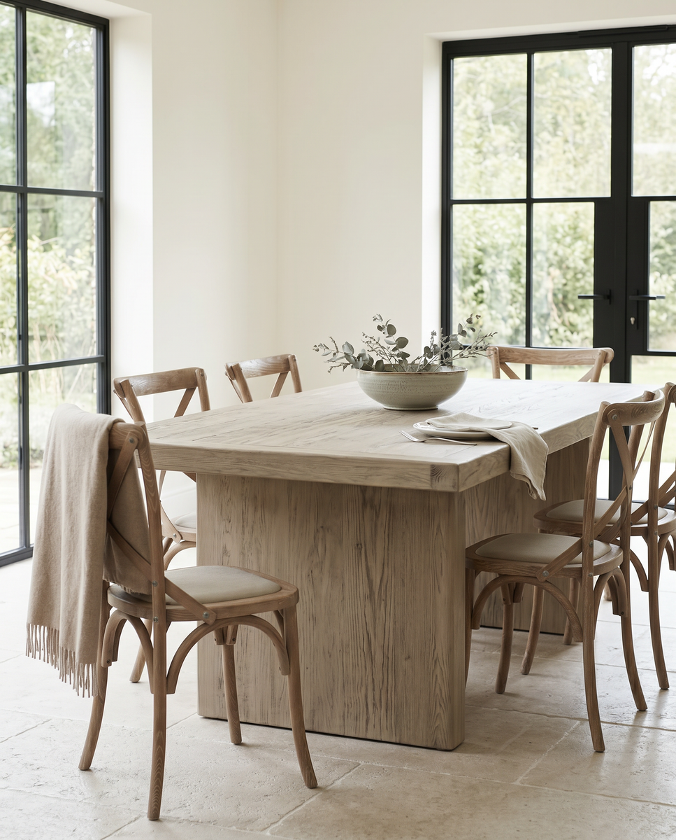 Moby Dining Table Lindon Reclaimed Wooden Dining Table | 6–8 Seater | Layered Lounge