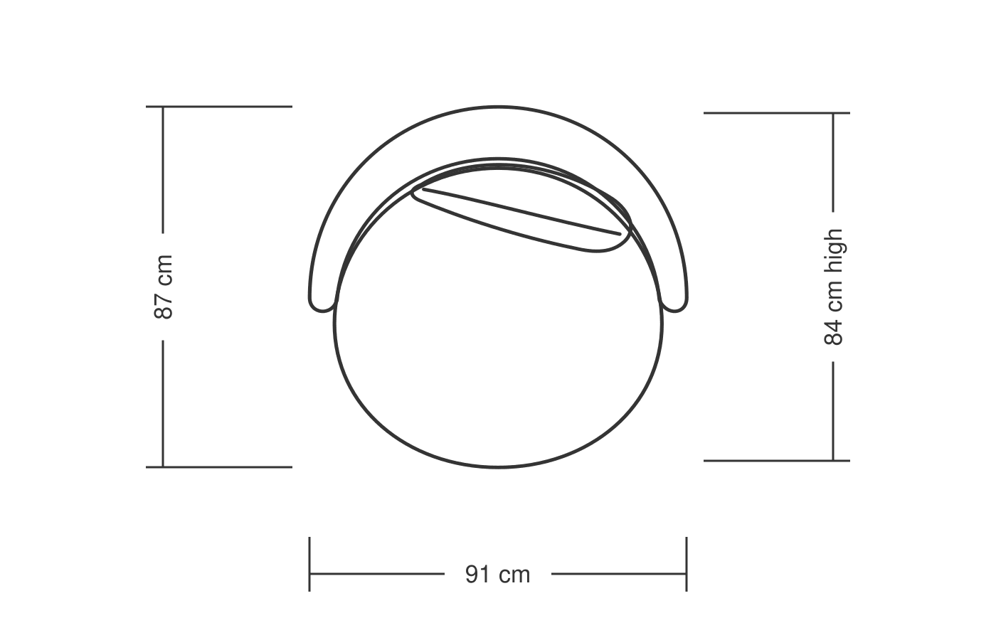Rondo Arm Chair — Small Rondo 