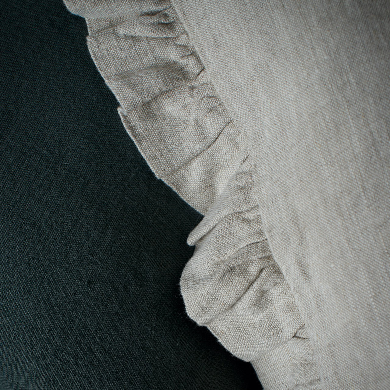 Frill Cushion Cover Putty
